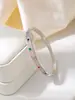 Pulsera de Zirconia de Colores de Moda para Mujer, Incrustada con Circonita y Diseño de Diamante Completo, Estilo de Nicho, Venta al por Mayor, Nuevo Modelo Verano 2026