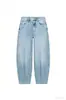 Venta al por mayor transfronteriza 2026 Moda europea y americana versátil casual simple de cintura alta ajustados de mezclilla pierna ancha pantalones para mujer F612753