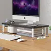 Suporte elevatório para computador de mesa, suporte elevatório para monitor de laptop, organizador de mesa para dormitório, suporte de base para tela de escritório