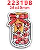 Parche de resina acrílica con lazo, bonito adorno para refrigerador, PR223192, 2023