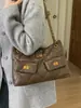 Bolso de Hombro Rombo Nuevo Estilo Primavera Temprana 2026, Bolso Cruzado de Aspecto Elegante, Bolso Casual de Cadena para el Brazo, Bolso Elegante para el Trabajo