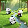 Miniaturas Fofas de Panda de Bambu para Micro-Paisagens, Acessórios DIY para Decoração de Jardim, Mini Enfeites