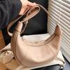 Bolsa Feminina Design Nicho Bolinho 2025 Novo Estilo Coreano Simples Versátil Bolsa de Ombro Único Sobrancelha Moda Bolsa Transversal para o Dia a Dia