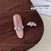 Anillo de diamante con engaste abierto de zirconia anillos apilables de diamantes accesorios para uñas de arte de uñas súper brillante rectángulo corazón huevo de paloma anillo de lujo ligero bolas de diamante para uñas de arte de uñas