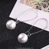 Brincos de Gancho Exagerados da Moda Coreana com Pérolas Grandes para Mulheres, Brincos Estilo Influenciador da Moda, Brincos Pendentes Versáteis e Simples