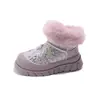 Botas de Nieve para Niñas Zapatos de Algodón para Niños 2026 Nuevo Estilo de Invierno Botas con Forro de Terciopelo Espeso Estilo Otoño e Invierno para Bebé