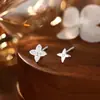 Brincos de Tarraxa Trevo de Quatro Folhas Prata de Lei S999 Estilo Ins Flor Sensação de Luxo Alto Design de Venda Quente Brincos Dropshipping