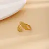 Anillo Abierto de Acero Inoxidable con Patrón de Línea Hueca Transfronterizo Europeo y Americano Anillo de Flor de Amor Retro Británico para Mujer