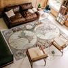 Alfombra con diseño de mapa del mundo de Amazon para sala de estar, estudio, dormitorio, mesita de noche, antideslizante