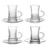 Juego de Taza y Platillo para Café Turco para el Hogar Vidrio para Té Negro Taza de Agua Estilo Europeo de Gama Alta Exquisito Nicho Taza para el Té de la Tarde