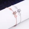 Pulsera de Plata Esterlina S925 Diamante Completo Cintura Pequeña Estilo Europeo y Americano Popular Douyin Elegante Cadena de Clavícula de Alta Gama Ligera