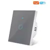 Interruptor WiFi Tuya + Bluetooth Modo Dual Control Remoto por App de Smartphone Panel Táctil Interruptor Universal para Cables Neutro y de Fase
