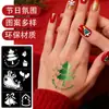 Adesivos Estêncil para Tatuagem Temáticos de Natal Modelos Vazados para Pintura com Henna para Festas de Férias Infantis Pintura Corporal