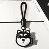Lindo Perrito Gatito de Cuero Simple Dibujo Animado Coche Llavero Colgante Pequeño Regalo Cadena para Colgar en Mochila Escolar Joyería Regalo