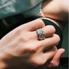 Anillo Bujia Italiano de Plata 925 con Flor de Gardenia Margarita Diamante de Color para Mujer Personalizado Moda Tendencia Anillo para Dedo Índice