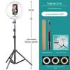 Conjunto de Luz de Preenchimento 2,2m Luz de Anel Tripé para Live Luz de Preenchimento LED para Celular