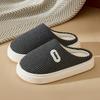 Pantuflas de Algodón a Rayas para Hombre en Otoño e Invierno Estilo Nuevo para Interior del Hogar Antideslizantes Suela Gruesa Forradas de Felpa Cálidas Pantuflas de Algodón de Alta Gama para Pareja