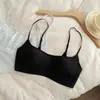 Popular ropa interior invisible sin costuras de escote bajo con tirantes finos, copas finas, soporte push-up, sin varillas, sujetador de corte bajo, versión al por mayor