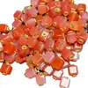 Collar Cubo de Azúcar Rosa Ágata Fuente de Sal Carmesí Accesorios para Pulsera DIY Accesorios para Colgar en Teléfono Móvil Joyería de Cuerda Trenzada Regalo