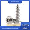 Parafusos Autoatarraxantes Cabeça Redonda Flor de Ameixa de Aço Inoxidável 304 Dongguan com Colunas Parafusos Cabeça Panela Cabeça Cogumelo Cauda Pontiaguda M2-M6