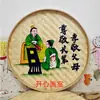 Pá de lixo pintada à mão em bambu trançado pintura nostálgica fazenda bambu trançado pintura decoração pá criativa country mural de parede grão tudo trabalho duro