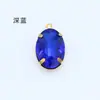 Fundo afiado em forma de strass de vidro textura de moda de luxo cristal pingente colar acessórios multi-tamanho oval único pendurado