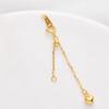 S925 Sterling Silver Gold Platinum Extended Chain Y Chain Silicone Ajustável Chain diy Handmade Beaded Bracelet Colar Acessórios