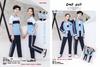 Uniforme Escolar para Estudiantes de Primaria y Secundaria Ropa de Verano Traje de Hombre y Mujer Top de Manga Corta Pantalones Ropa Deportiva de Primavera y Otoño Ropa de Jardín de Tres Piezas Ropa de Clase