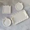 Suporte de exibição de gesso departamento de vendas adereços de exibição de joias sala bandeja de laço prato ornamentos para fotografia de joias
