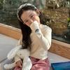 Camiseta Básica de Lana Elástica de Cuello Medio para Niñas Aimo Beibei 2 Otoño/Invierno con Etiqueta Top de Cuello Medio