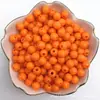 Cuentas redondas de acrílico de 4/6/8 mm, agujero recto, color sólido, material para abalorios hechos a mano DIY, cuentas lisas, cadena para teléfono móvil, cuentas sueltas