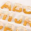 Acessórios decorativos DIY de carta em inglês transfronteiriços chaveiros de resina semiacabados pingentes para mochila atacado do fabricante