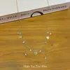 Nuevo Collar con Colgante de Corazón Dorado Estilo Ins Diseño de Nicho Dulce Simple Cadena para Clavícula con Borla de Cristal para Mujer