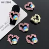 Accesorios para Uñas con Diamantes Rosas de Amor Transparente Portátiles Accesorios para Uñas Satélite de Piedra Tridimensional Accesorios para Uñas con Diamantes Morados Venta al por Mayor