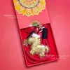 Año del Caballo Oro Puro Llavero de Fortuna Instantánea Colgante de Oro Bolsa de Joyería Cadena para Teléfono Regalo de Negocios Venta al por Mayor