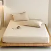 100% Algodão Malha Classe A Lençol de Elástico de Algodão Peça Única Algodão Puro Infantil Capa de Cama de Algodão Bambu Fronha Lençol Antiderrapante Capa de Edredom Dormir Nu