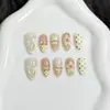Y202 comercio exterior rosa nude francés 3D texturizado lirio tallado pegatinas para decoración de uñas piezas de uñas postizas transfronterizas producto terminado al por mayor
