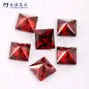 Pedra preciosa Yongjia, cor vermelho-granada, de ângulo reto, zircônia cúbica de corte quadrado, grande, vermelho vivo, zircônia cúbica artificial, pedra solta, cravação para anel CZ, pedra solta