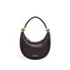 Bolsa de ombro feminina com textura de meia-lua, direto da fábrica, nova 2025, bolsa de axila, bolsa de meia-lua fashion portátil