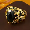 Anillo de piedras preciosas vintage transfronterizo con un toque de alta gama, anillo de flor de rosa incrustado de diamantes, accesorio de mano personalizado moderno y genial para hombres y mujeres