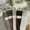 Calcetines holgados de estilo retro old money, transpirables, versátiles, estilo coreano, para otoño e invierno, calcetines dulces de media pantorrilla para mujer