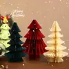 Decoración navideña Árbol de Navidad de escritorio Bola de panal de papel 2026 modelo nuevo adorno decoración festiva Festival de Primavera Año Nuevo