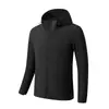 Jaqueta Esportiva Lulu para Uso Externo Masculina Outono Fina com Zíper Capuz Tecida Secagem Rápida Casual Corta-Vento Roupa Esportiva