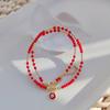 Europa y Estados Unidos transfronterizos网红 con ojos de aceite cristal con cuentas Bohemia arcilla blanda colgante de corazón collar mujer