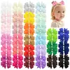 Venda Quente Transfronteiriça 60 Peças 30 Cores Handmade Tiaras de Cabelo com Laços de Fita Cauda de Andorinha 3 Polegadas Acessórios de Cabelo Headwear Infantil