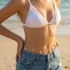 Cadena de Cintura Transfronteriza Europea y Americana con Temática Oceánica y Diseño Único, Cinturón Estilo Vacaciones Bohemio de Estrellas de Mar y Conchas