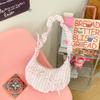 Bolso Rayado Transfronterizo para Mujer, Gran Capacidad, Nuevo Verano 2025 Casual Nicho Un Hombro Cruzado Plisado Commuter Dumpling Bag