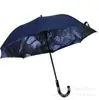 Guarda-chuva de Cabo Longo para Homem de Negócios Guarda-chuva de Golfe Grande Reto Duplo Automático Guarda-chuva Quadrado Impresso com Logo Presente
