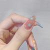 Parche para uñas con diseño de flor pequeña y lazo extraíble, 23 unidades