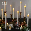 Amazon Más Vendido Control Remoto Recargable Palo Largo Cera LED Luz Digital de Vela Parafina Decoración Boda Boda Navidad